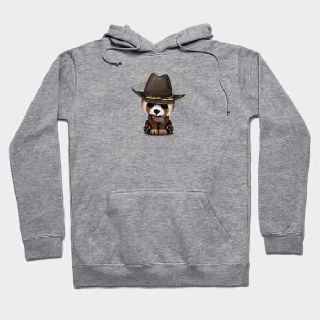 Cute Baby Red Panda Sheriff Hoodie by jeffbartels